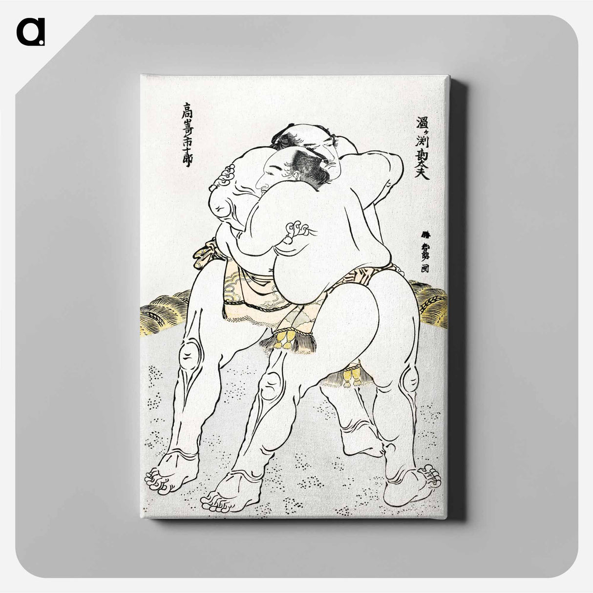 Katsushika Hokusai’s sumo wrestlers - 葛飾 北斎 Canvas.