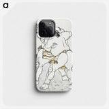 Katsushika Hokusai’s sumo wrestlers - 葛飾 北斎 Phone Case.