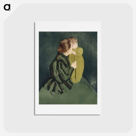 アートポストカード-Peasant Mother and Child - メアリー カサット Postcard.