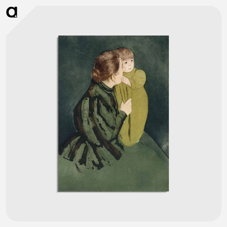 アートポストカード-Peasant Mother and Child - メアリー カサット Postcard.