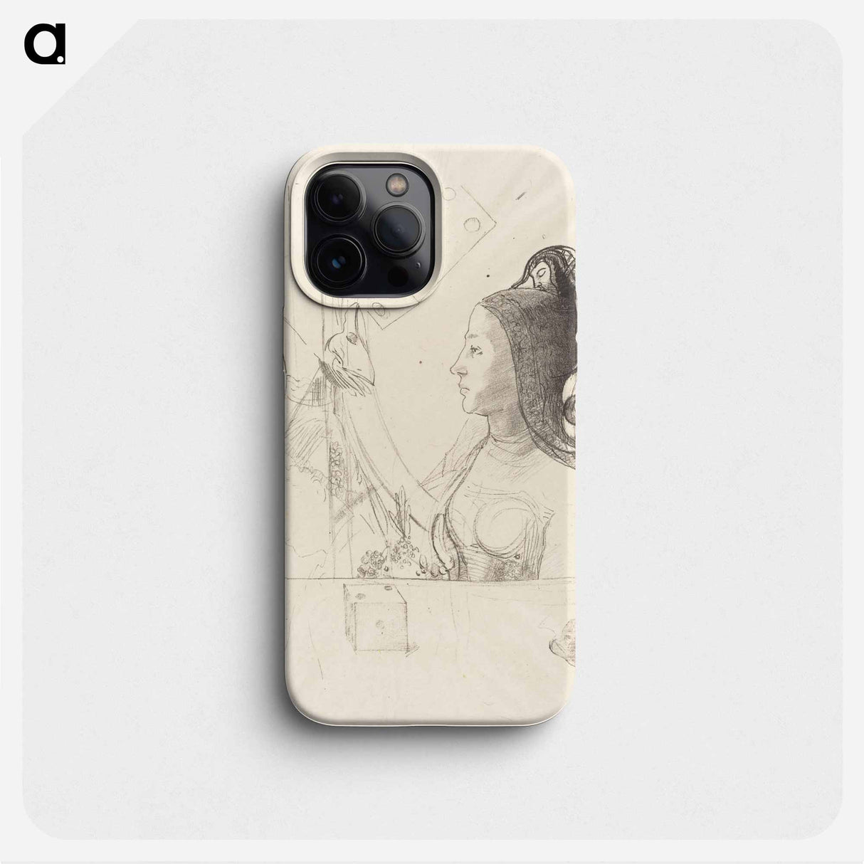 Profile of a Woman - Odilon Redon Phone Case.