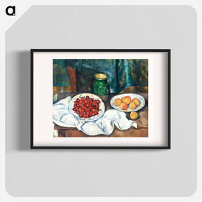 アートポスター-Still Life With Cherries And Peaches - ポール セザンヌ Poster.