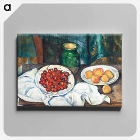 アートパネル-Still Life With Cherries And Peaches - ポール セザンヌ Canvas.