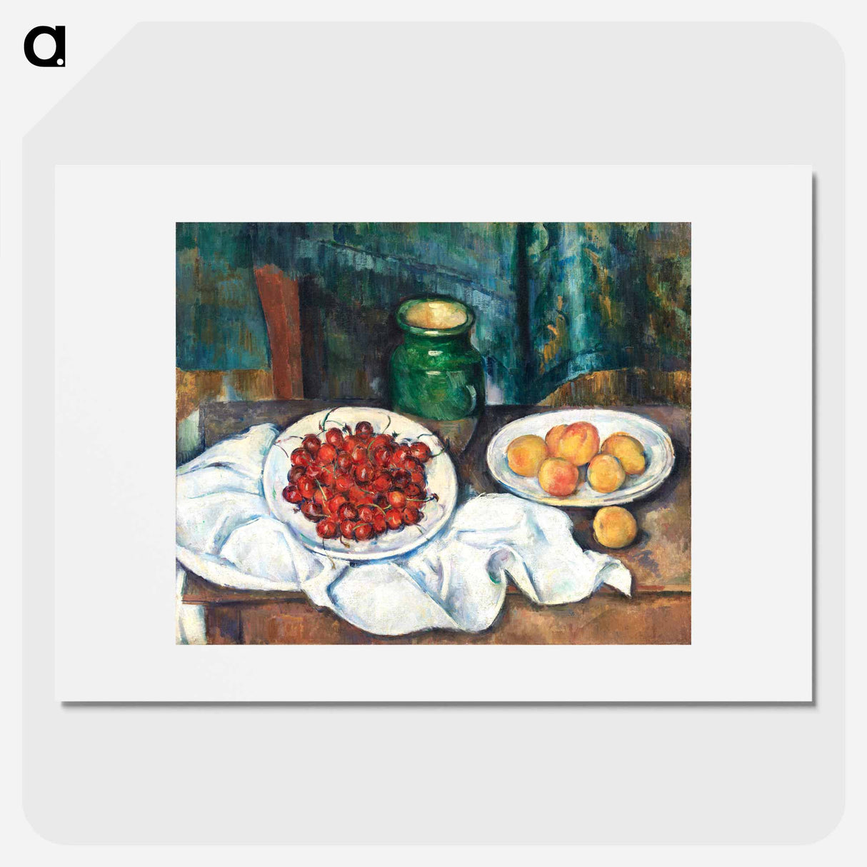 Still Life With Cherries And Peaches - Paul Cezanne Poster.