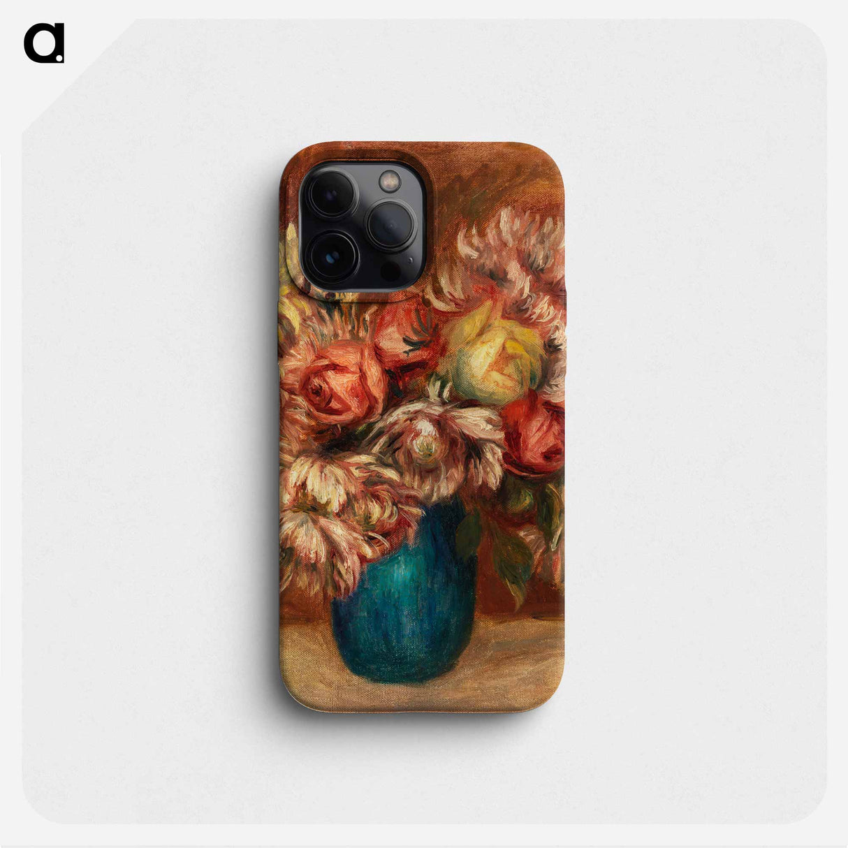 Flowers in a Green Vase - ピエール オーギュスト ルノワール Phone Case.