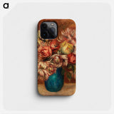 Flowers in a Green Vase - Pierre Auguste Renoir Phone Case.