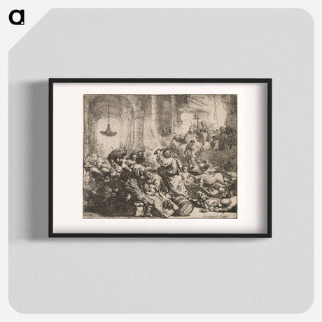 アートポスター-Christ Driving the Money Changers from the Temple - レンブラント ファン レイン Poster.