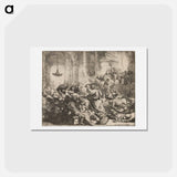 アートポストカード-Christ Driving the Money Changers from the Temple - レンブラント ファン レイン Postcard.