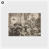 アートポストカード-Christ Driving the Money Changers from the Temple - レンブラント ファン レイン Postcard.