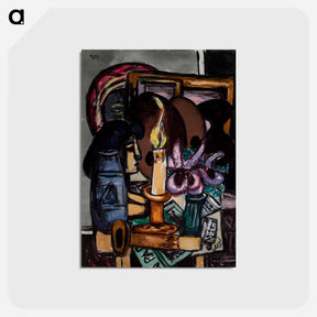 アートポストカード-Still Life with Two Large Candles
 - セントルイス美術館 Postcard.