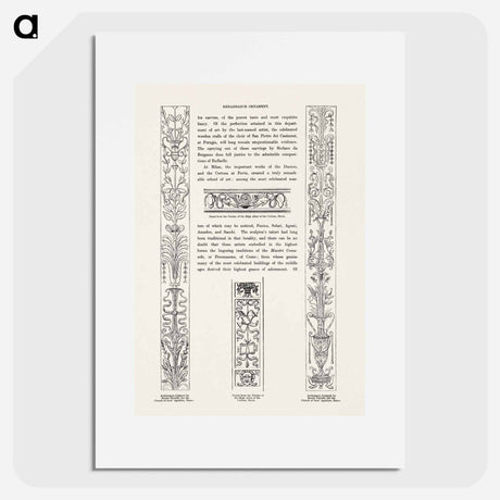 アートポスター-Renaissance Ornament, From The Grammar of Ornament
 - 装飾の文法 Poster.