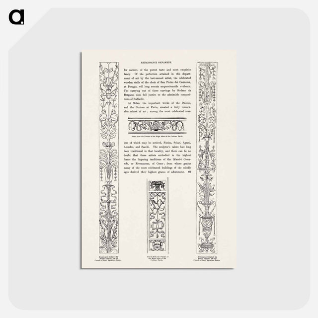 アートポストカード-Renaissance Ornament, From The Grammar of Ornament
 - 装飾の文法 Postcard.