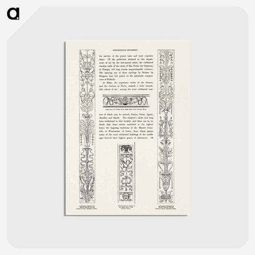 Renaissance Ornament, From The Grammar of Ornament
 - 装飾の文法 Postcard.
