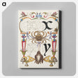 アートパネル-Guide for Constructing the Letters x and y from Mira Calligraphiae Monumenta or The Model Book of Calligraphy
 - 書道のお手本 Canvas.