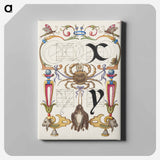 アートパネル-Guide for Constructing the Letters x and y from Mira Calligraphiae Monumenta or The Model Book of Calligraphy
 - 書道のお手本 Canvas.