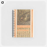 Kalenderblad mei met broedende eend - テオ ヴァン ホイテマ Memo.