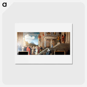 アートポストカード-Presentation of the Virgin at the Temple - ティツィアーノ ヴェチェッリオ Postcard.