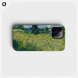 Green Wheat Field with Cypress - フィンセント ファン ゴッホ Phone Case.