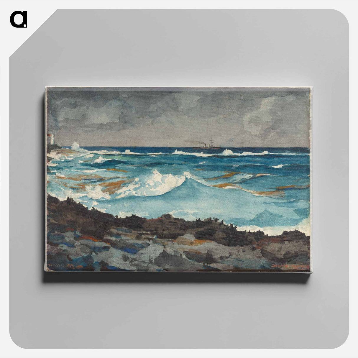 Shore and Surf, Nassau - ウィンスロー ホーマー Canvas.