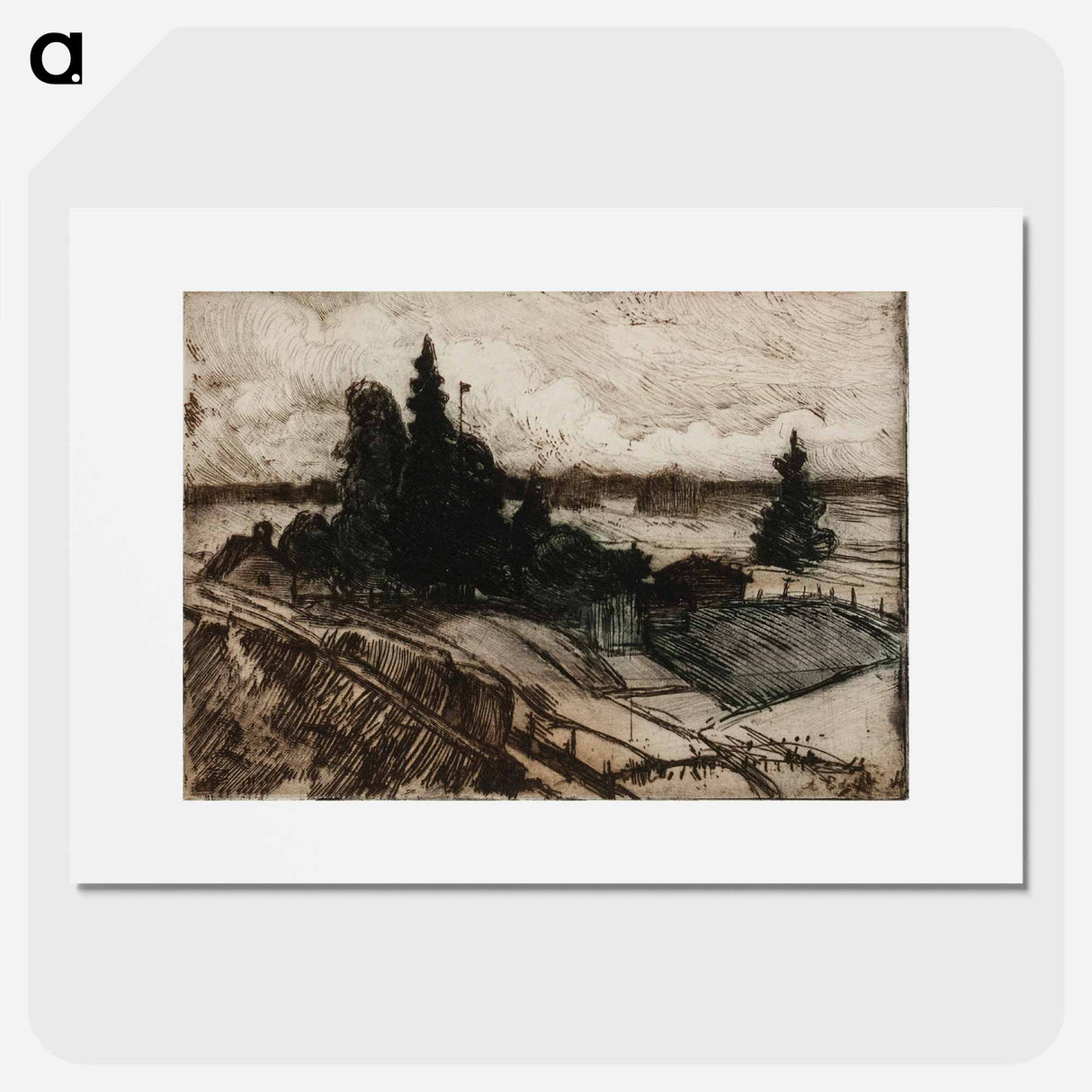 Summer landscape from uusimaa province - アルバート エーデルフェルト Poster.