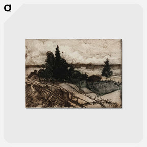 アートポストカード-Summer landscape from uusimaa province - アルバート エーデルフェルト Postcard.
