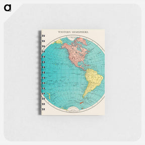 アートメモ帳-Western Hemisphere - アンティーク地図 Memo.