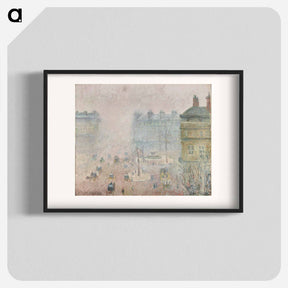アートポスター-Place du Theatre Francais: Fog Effect - カミーユ ピサロ Poster.