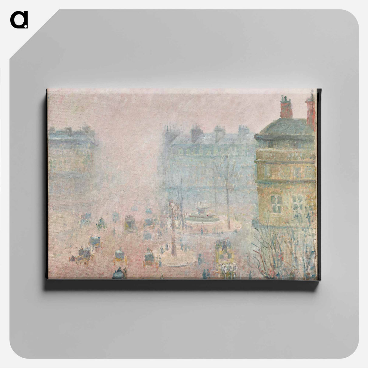 Place du Theatre Francais: Fog Effect - Camille Pissarro Canvas.