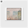 アートポストカード-Place du Theatre Francais: Fog Effect - カミーユ ピサロ Postcard.