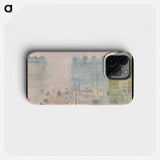 Place du Theatre Francais: Fog Effect - カミーユ ピサロ Phone Case.