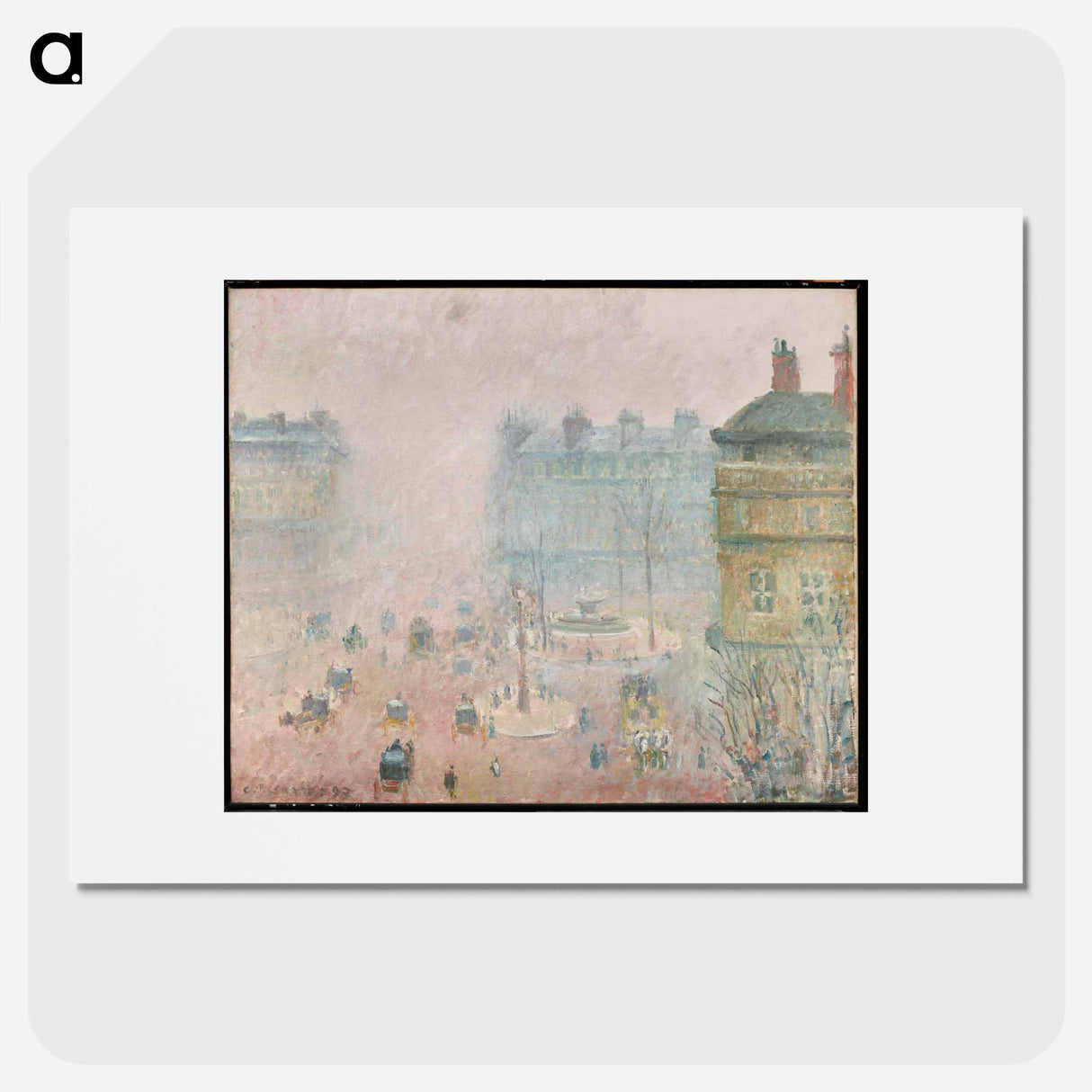 Place du Theatre Francais: Fog Effect - Camille Pissarro Poster.