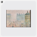 Place du Theatre Francais: Fog Effect - カミーユ ピサロ Postcard.