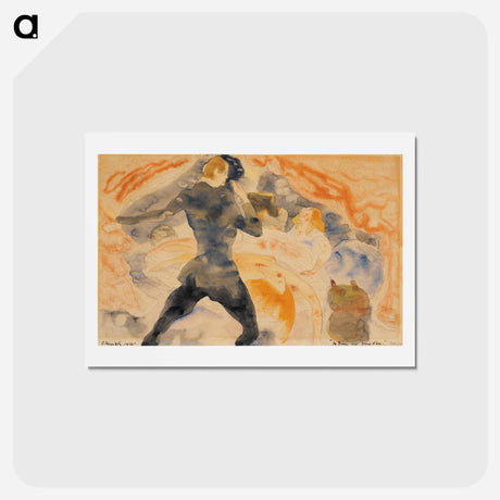アートポストカード-The Girl with the Golden Eyes - チャールズ デムス Postcard.