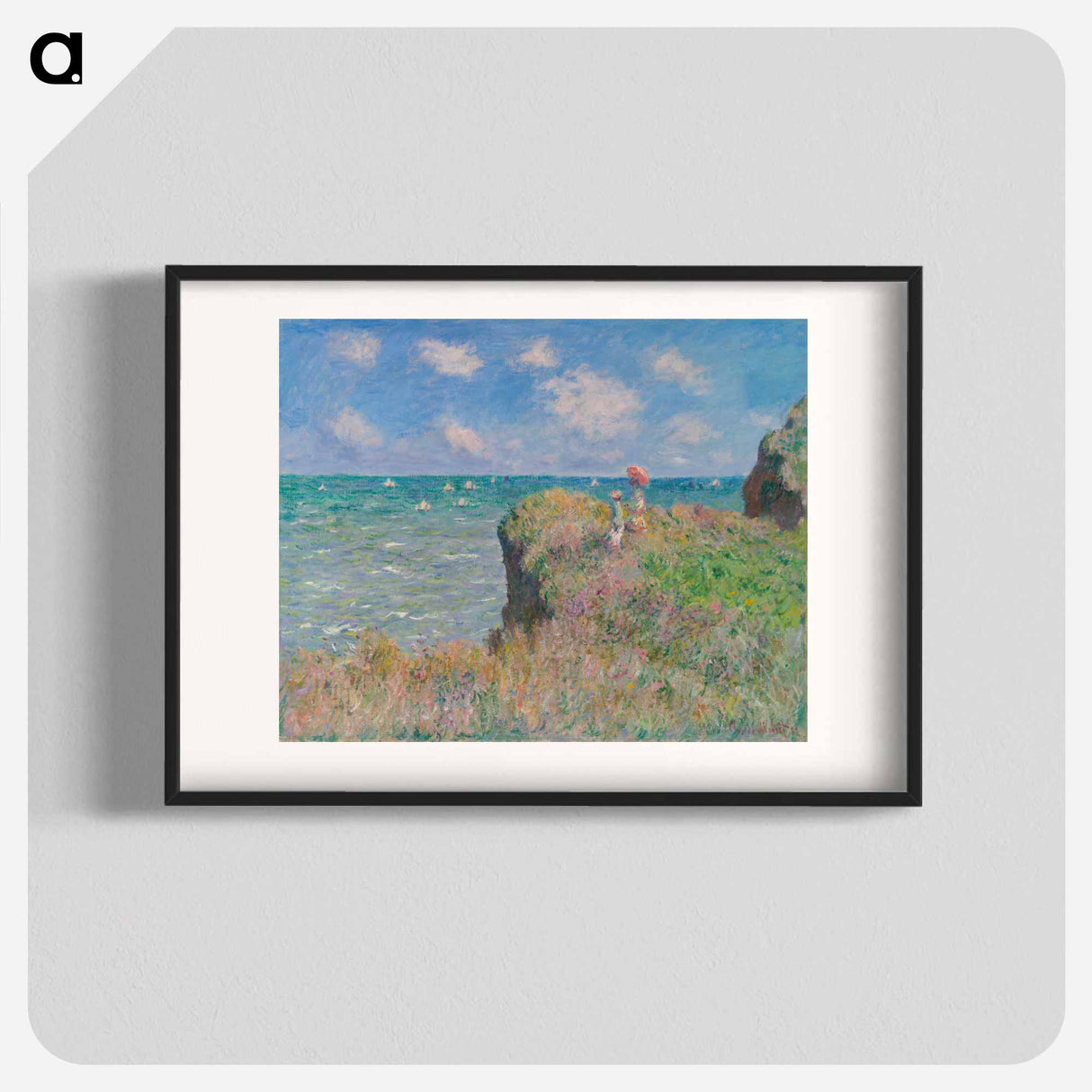 Cliff Walk at Pourville - クロード モネ Poster.