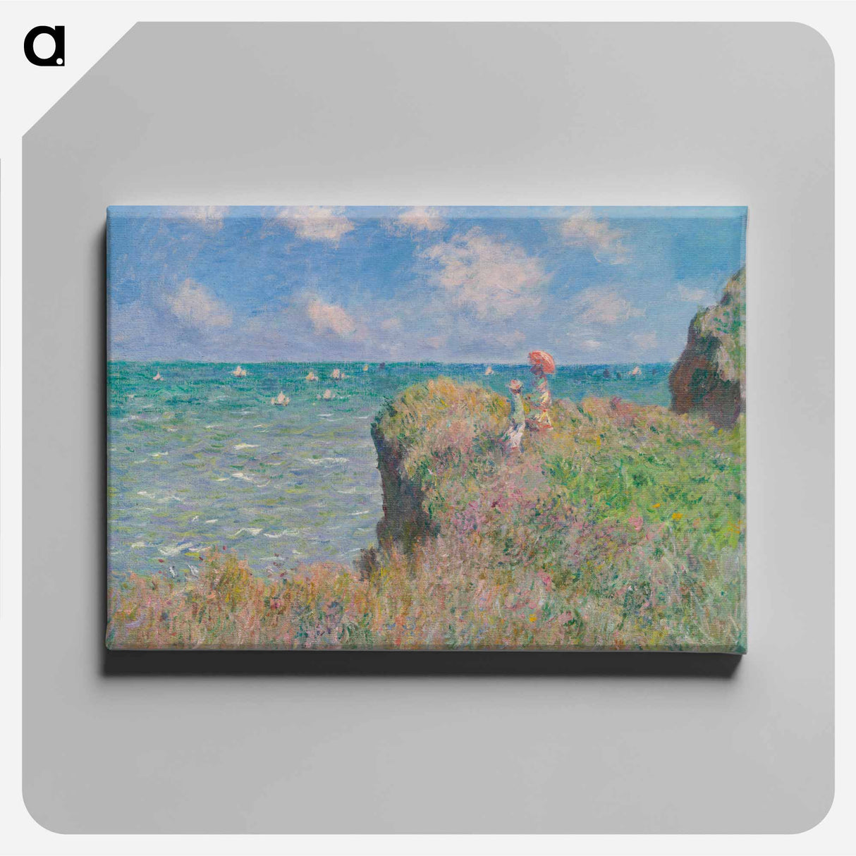 Cliff Walk at Pourville - クロード モネ Canvas.