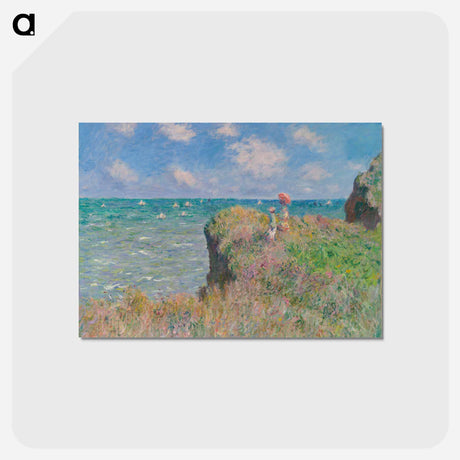 アートポストカード-Cliff Walk at Pourville - クロード モネ Postcard.