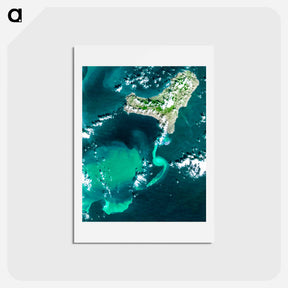 アートポストカード-Underwater Volcanic Eruption, Canary Islands
 - 上空からの地球 Postcard.