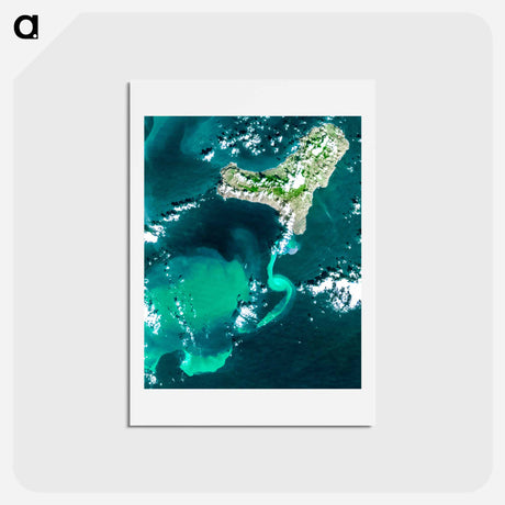 アートポストカード-Underwater Volcanic Eruption, Canary Islands
 - 上空からの地球 Postcard.