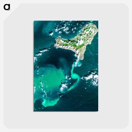 アートポストカード-Underwater Volcanic Eruption, Canary Islands
 - 上空からの地球 Postcard.