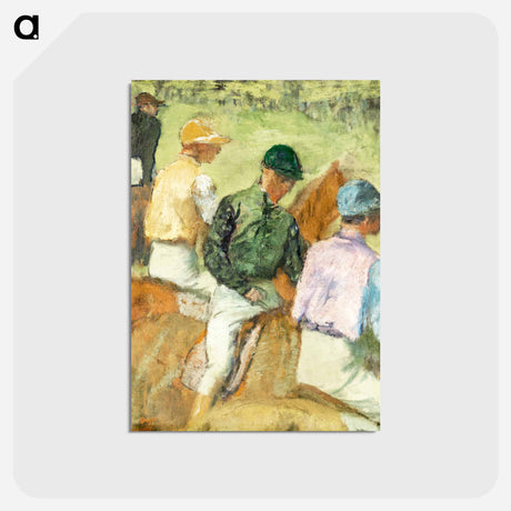 アートポストカード-Four Jockeys - エドガー ドガ Postcard.
