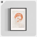 Head of a Woman - エドワード バーン ジョーンズ Poster.