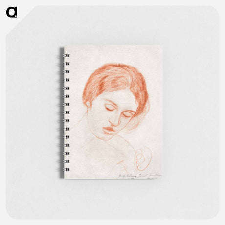 アートメモ帳-Head of a Woman - エドワード バーン ジョーンズ Memo.