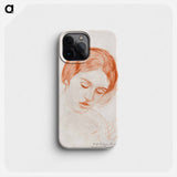 Head of a Woman - エドワード バーン ジョーンズ Phone Case.