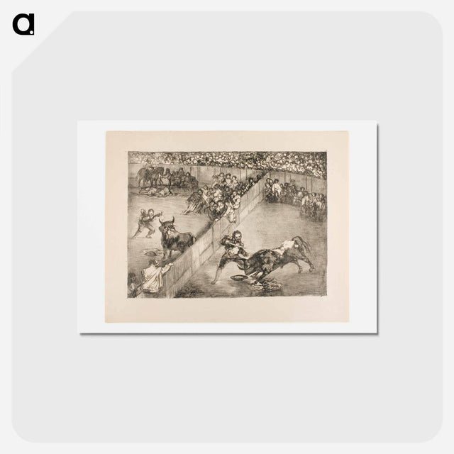 アートポストカード-Bullfight in a divided ring - フランシスコ デ ゴヤ Postcard.