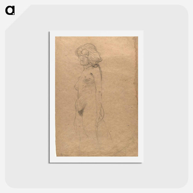 アートポストカード-Female nude - グスタフ クリムト Postcard.