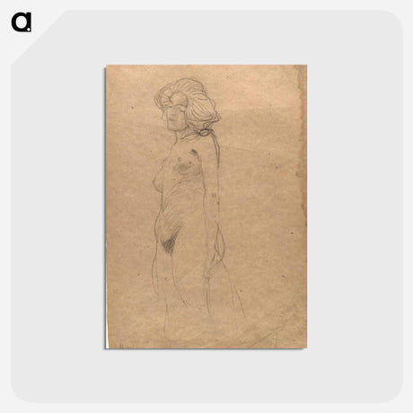 アートポストカード-Female nude - グスタフ クリムト Postcard.