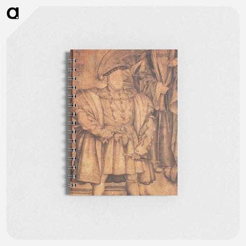 Henry VIII and Henry VII, cartoon for wall painting in Whitehall - ハンス ホルバイン Memo.