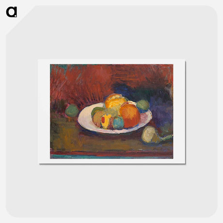 アートポストカード-Assiette De Fruits (Fruit Dish) - アンリ マティス Postcard.