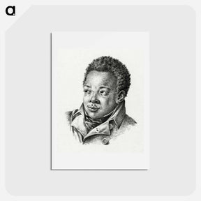 アートポストカード-Portrait of a black man - ジャン ベルナール Postcard.
