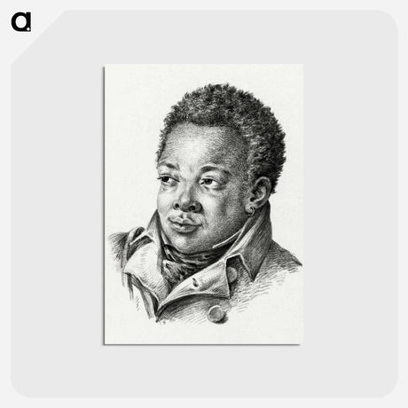 アートポストカード-Portrait of a black man - ジャン ベルナール Postcard.